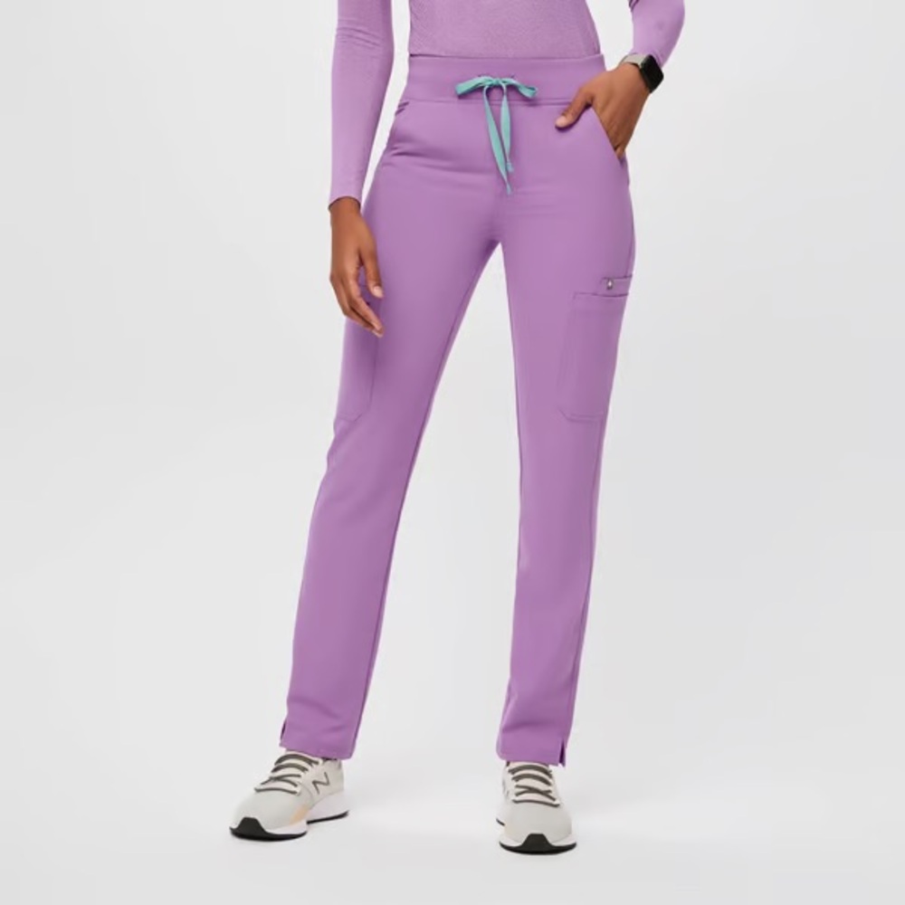 Figs Yola High Rise Scrub Bottom Small Tall Purple